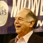 Man standing in front of banner for Midwest Association of Rail Shippers