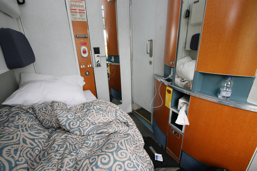 Inside of sleeping-car bedroom