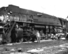 Black-and-white broadside view of 4-8-4 steam locomotive