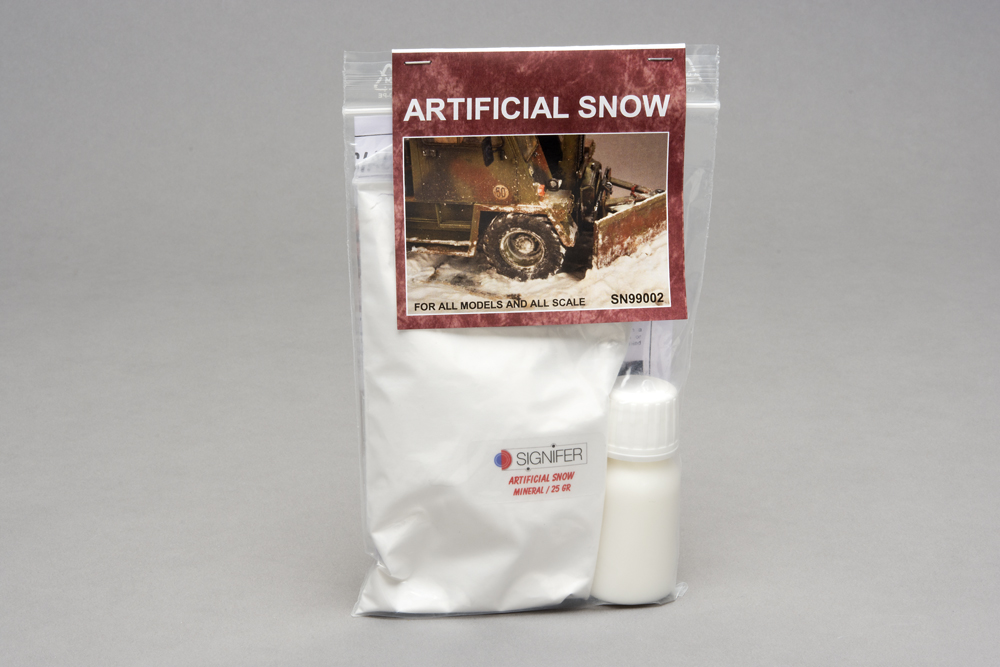 Artificial snow.