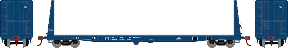 Columbia & Cowlitz 60-foot bulkhead flatcar.