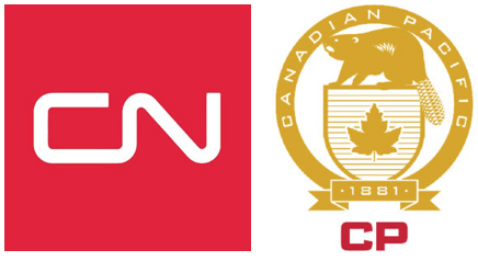 Canadian National and Canadian Pacific logos