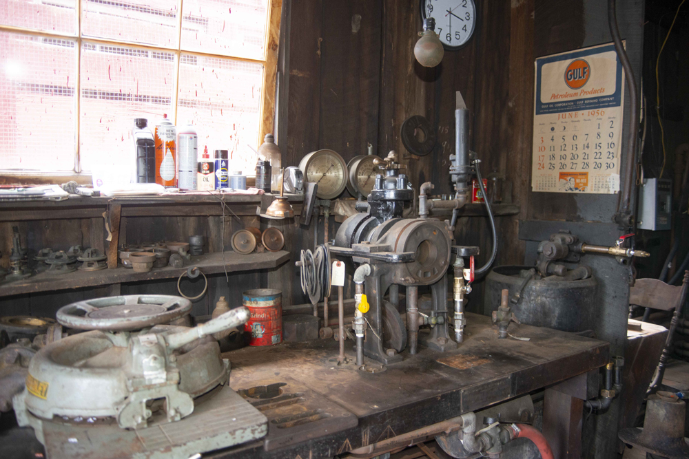 Tools on shop bench