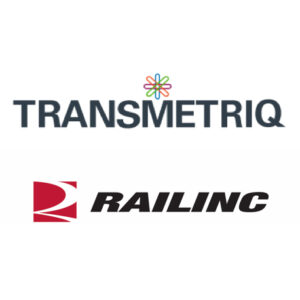 Logos for Transmetric and parent company Railinc