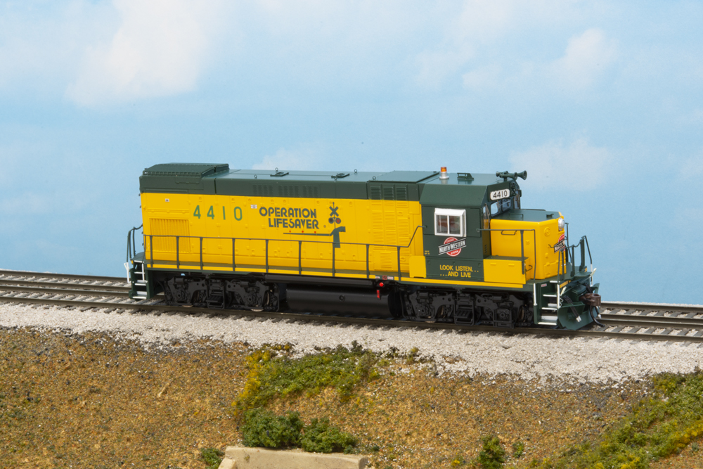 Chicago & North Western Electro-Motive Division GP15-1 diesel locomotive.