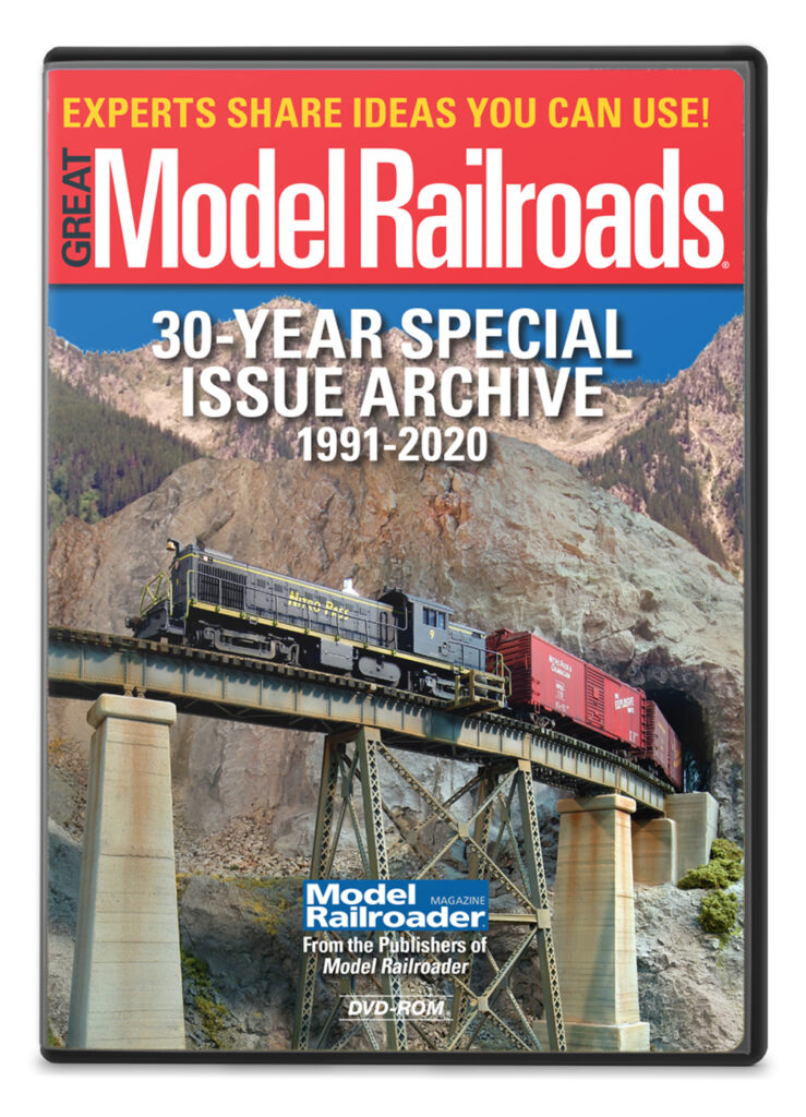 Great Model Railroads 30-year archive DVD-ROM available at the Kalmbach Hobby Store.