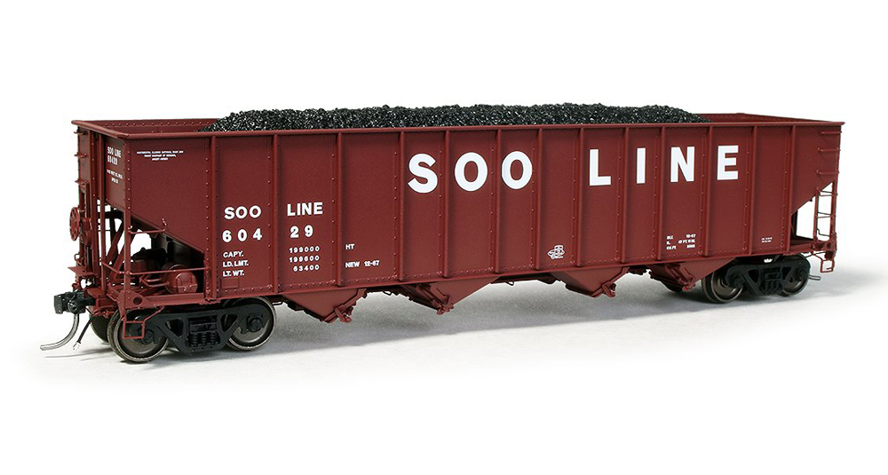 Soo Line Bethlehem Covered four bay hopper with a capacity of 3,737 cubic feet.