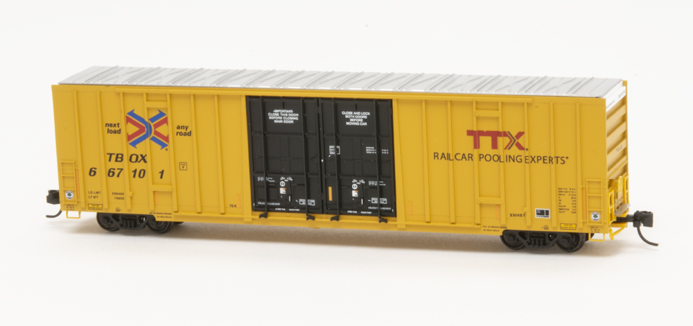 TTX 60-foot high-cube double-plug-door boxcar