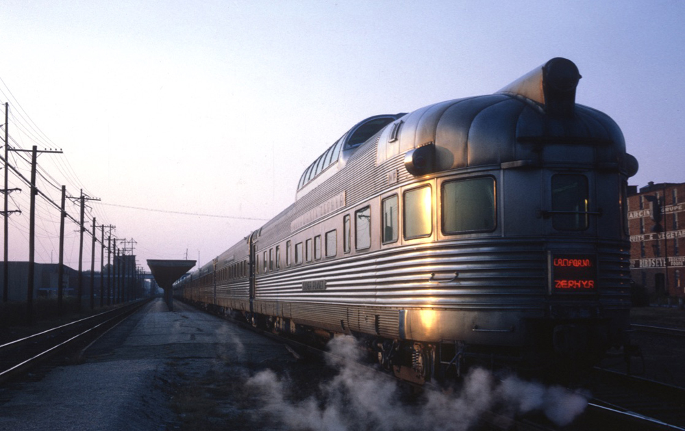 Stainless steel round-end dome-observation car