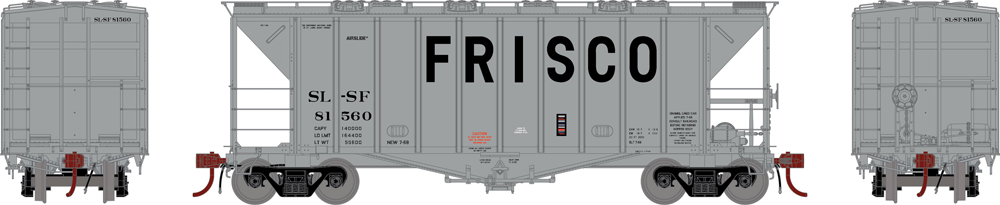 Frisco 2,600-cubic-foot capacity Airslide covered hopper.