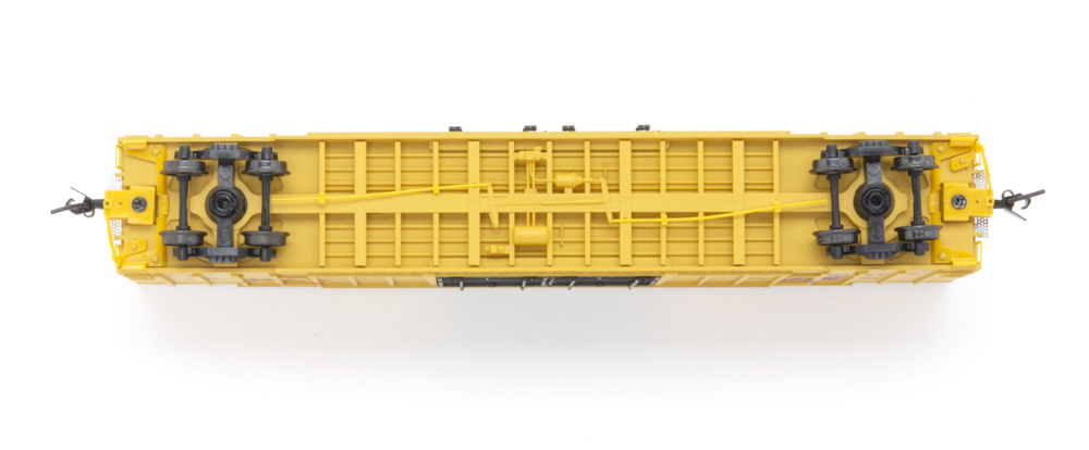 Micro-Trains N scale NSC 60-foot high-cube double-door boxcar underside