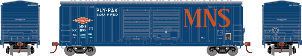 Minneapolis, Northfield & Southern Railway 5,283-cubic-foot capacity double-door boxcar.