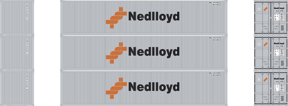 Nedlloyd 40-foot low-cube intermodal container.