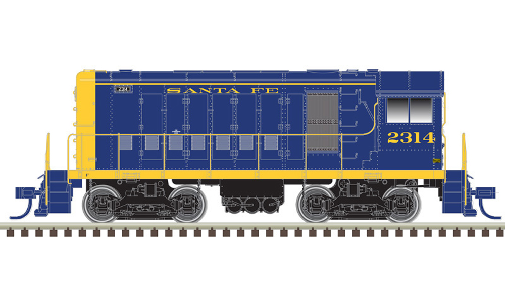 Atchison, Topeka & Santa Fe Alco HH600/HH660 diesel locomotive.