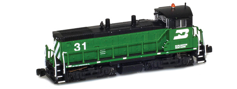 Burlington Northern Electro-Motive Division SW1500 diesel locomotive.