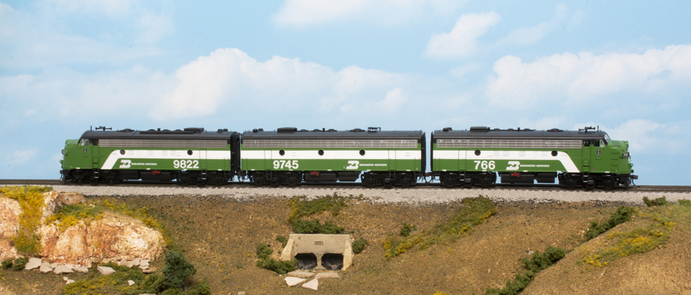 Burlington Northern Electro-Motive Division F units.