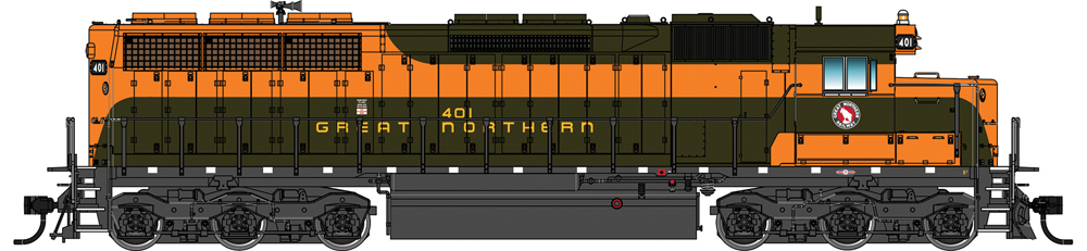 Great Northern Electro-Motive Division SD45 diesel locomotive.