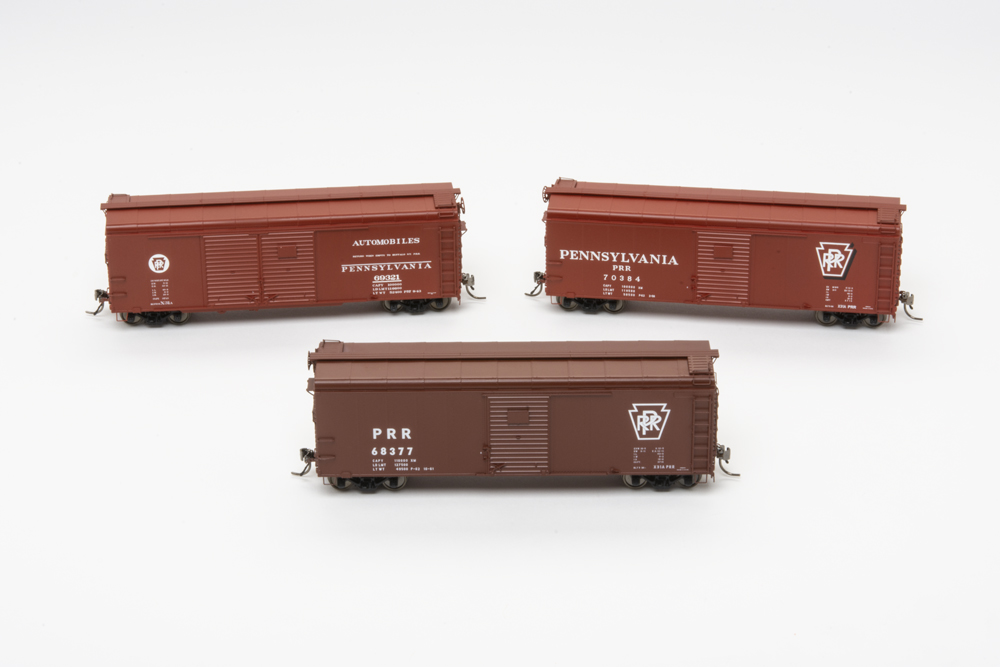 Pennsylvania RR class X31A single- and double-door boxcars.