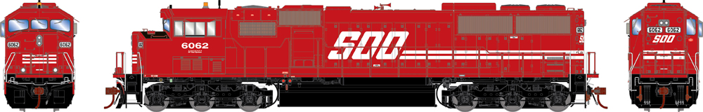 Soo Line Electro-Motive Division SD60M diesel locomotive.
