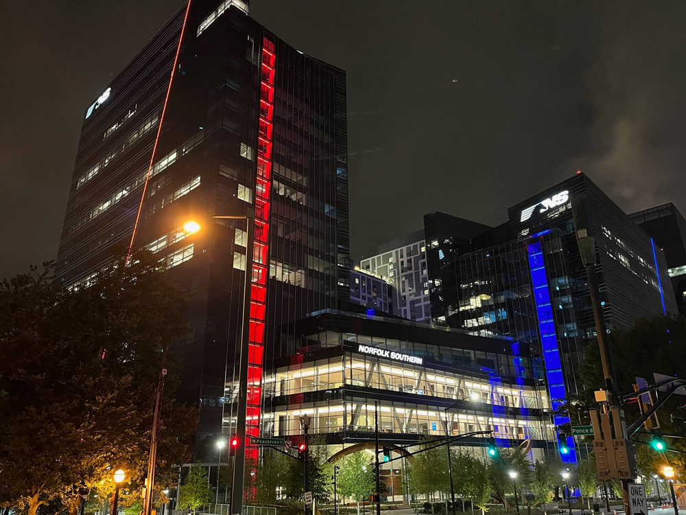 Office building at night