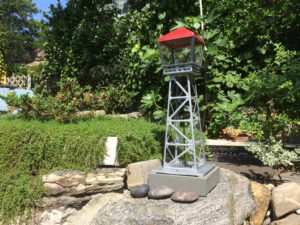 Model of a watch tower