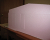 Piece of pink insulation foam