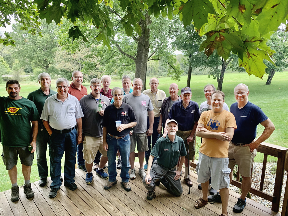 Group of adults on a patio