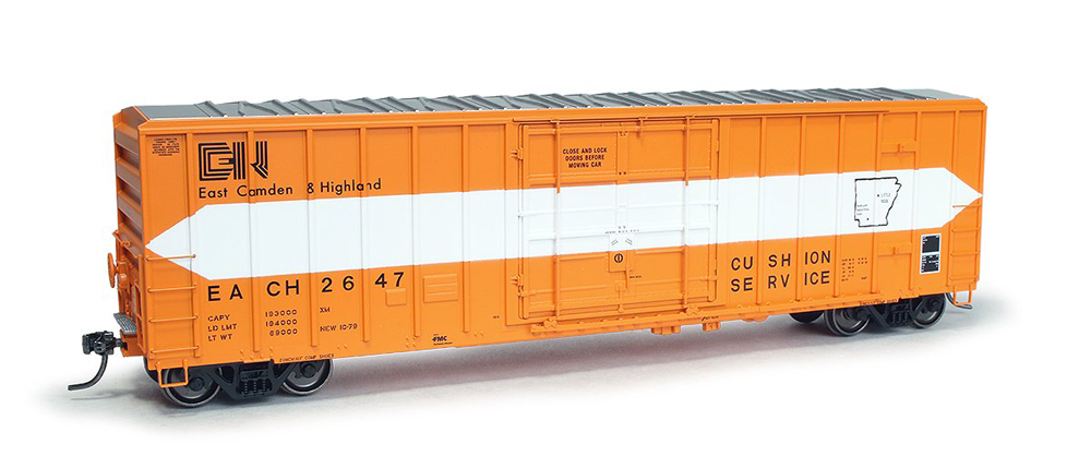 ExactRail HO scale East Camden & Highland FMC 5327 boxcar with 12-foot plug door