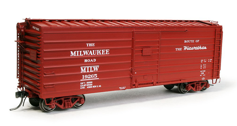 ExactRail HO scale Milwaukee Road 3,898-cubic-foot capacity boxcar no. 19265