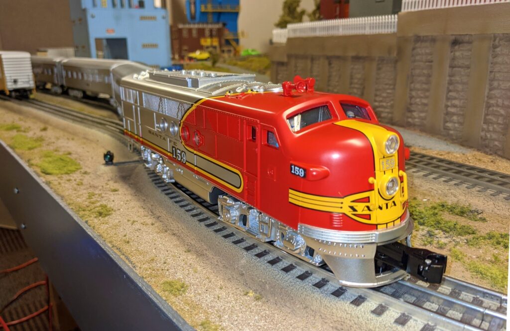 The train on the track.