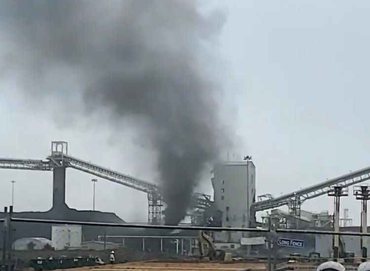 Smoke rising from coal facility