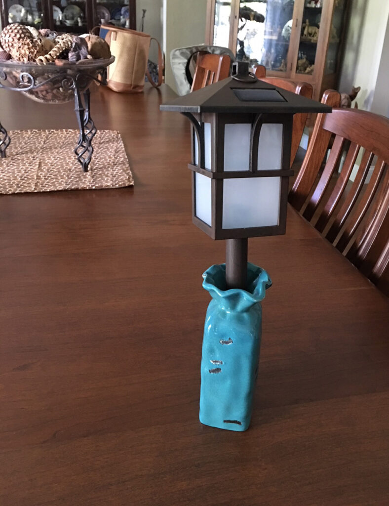 A solar garden light 