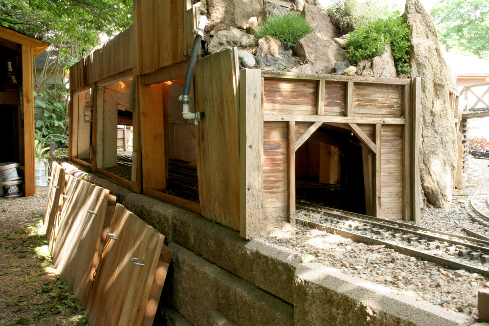 A storage area for model trains