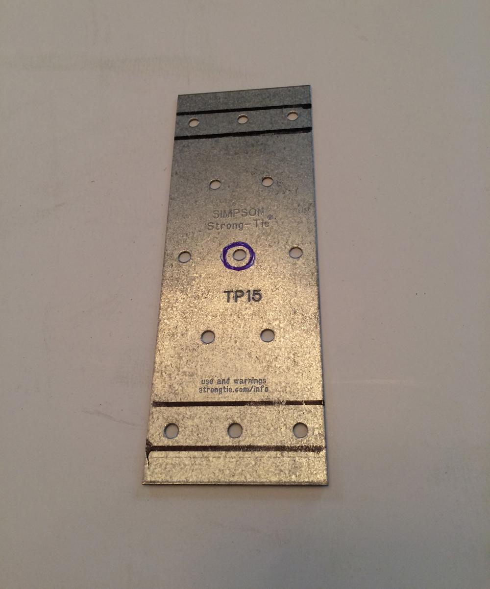 Tie clamp with markings