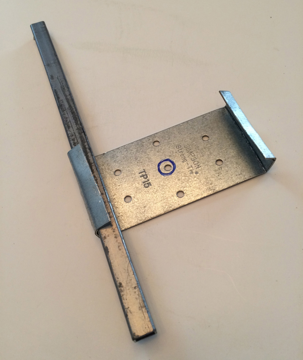 Tie clamp with square tubing