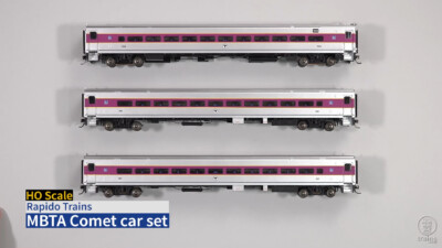 Rapido Trains HO scale MBTA Comet car set