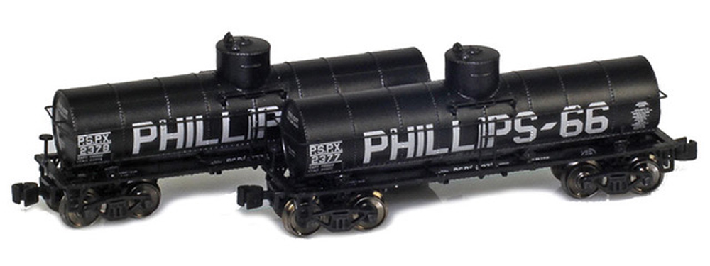 American Z Line Phillips 66 General American 1917 8,000-gallon tank cars 2377 and 2378