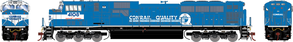 Athearn Genesis 2.0 HO scale Conrail Electro-Motive Division SD80MAC diesel locomotive no. 4108.