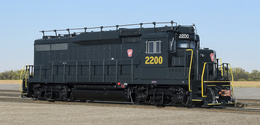 Black (Brunswick Green) painted locomotive.
