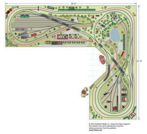 Track plan for Richard Schutt's O gauge layout