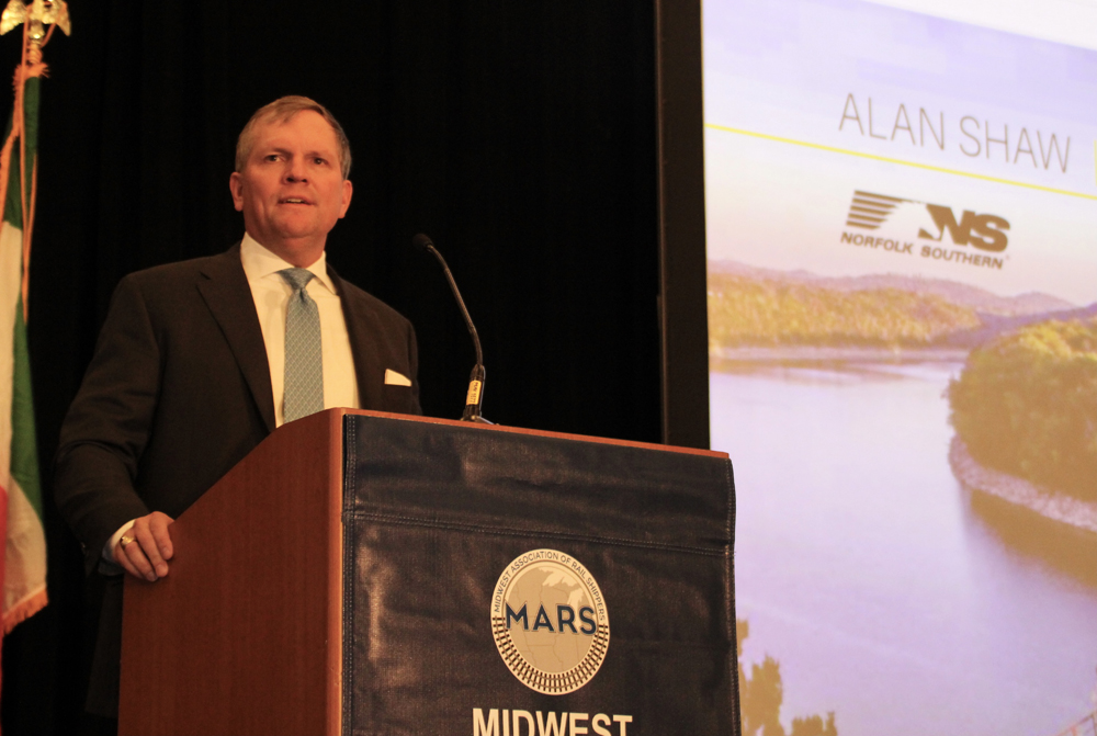 Man speaking at conference