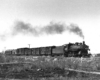 Southern Pacific freight trains: Mixed freight and passenger train behind small steam locomotive