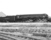 Southern Pacific locomotives: Profile view of semi-streamlined steam locomotive