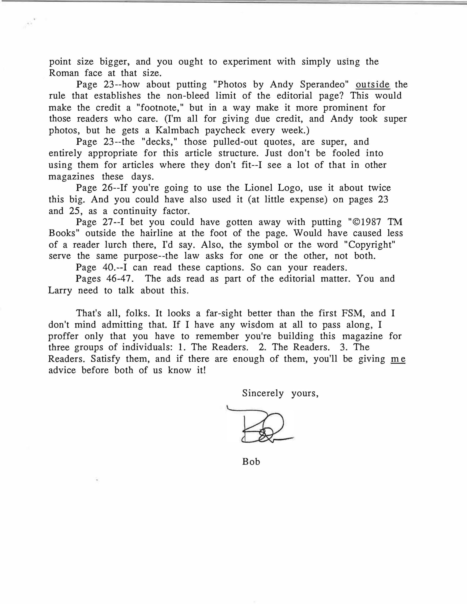 Vintage typed letter