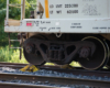 Covered hopper wheel on top of wheel ramp