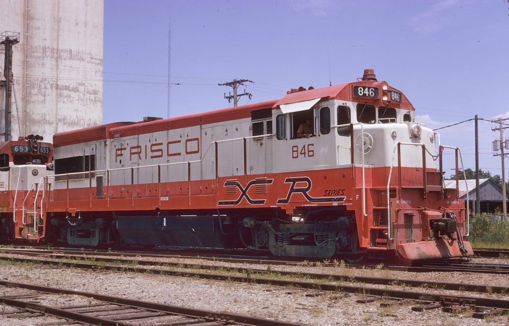 red and white locomotive