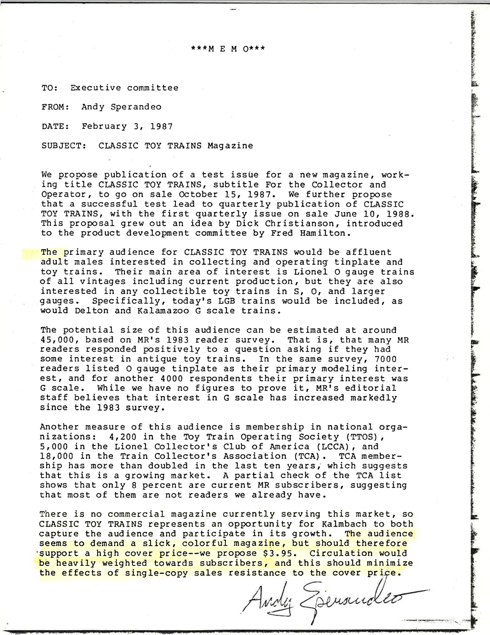 Vintage letter from 1987