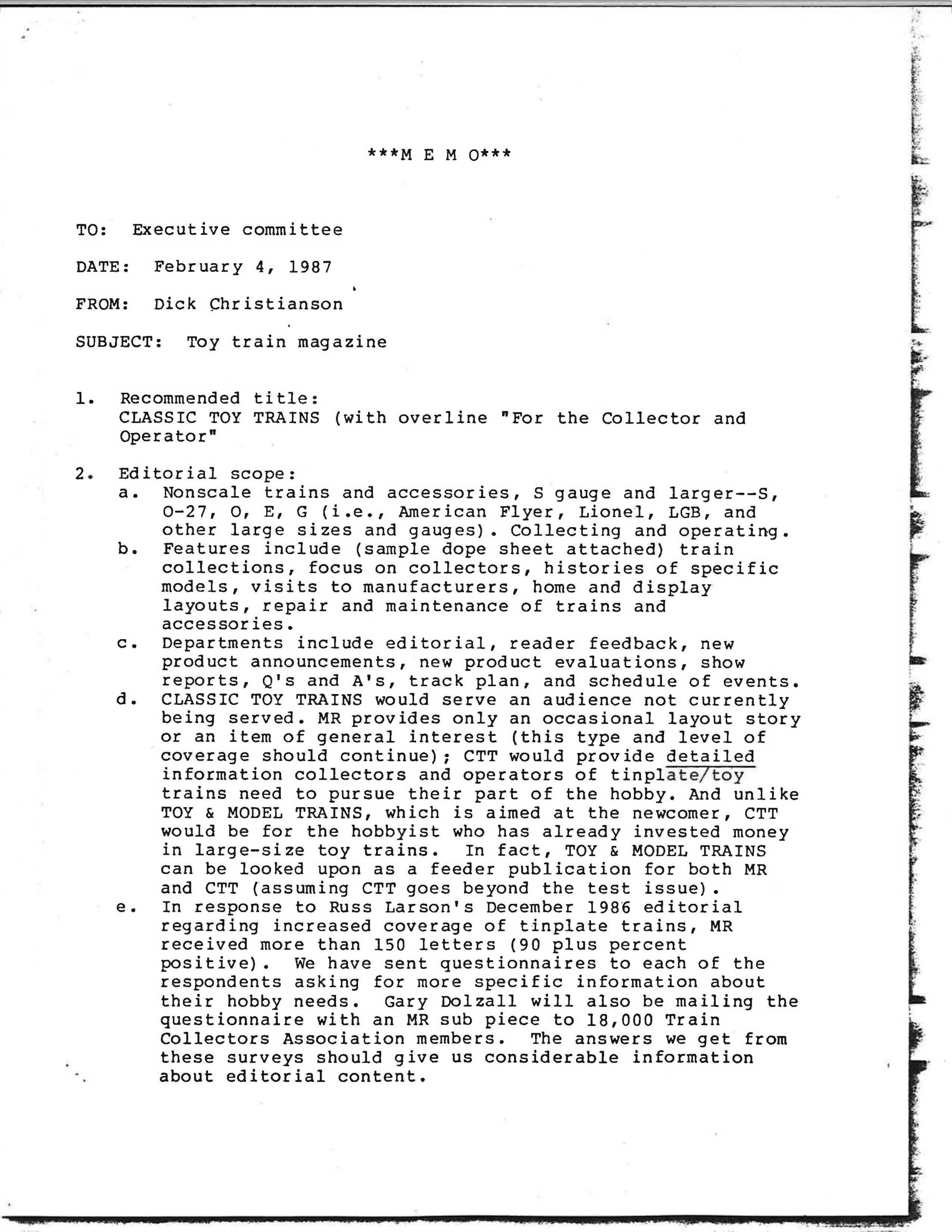 Vintage letter from 1987