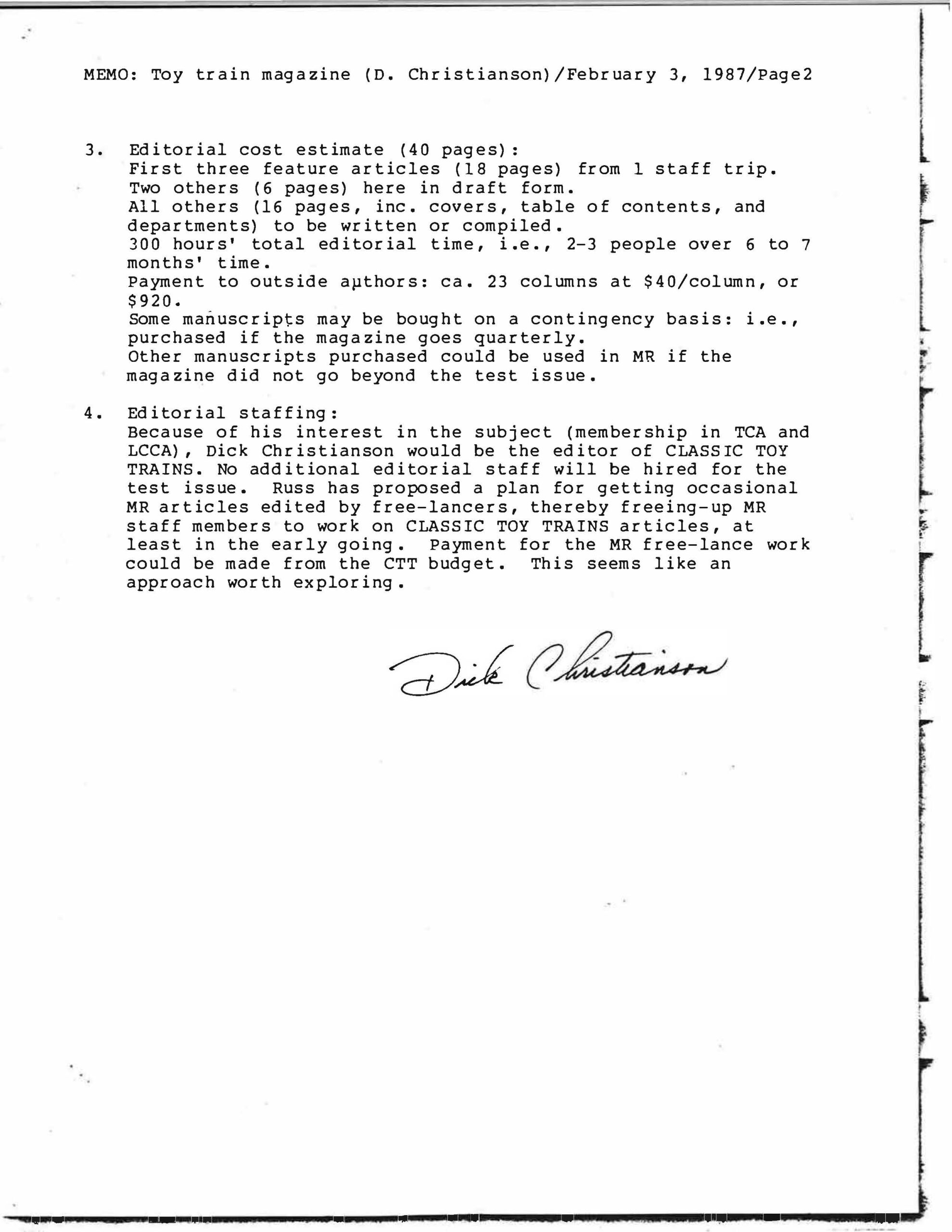 Vintage letter from 1987