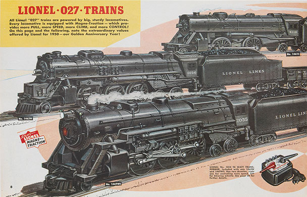 Lionel O27 trains catalog page.
